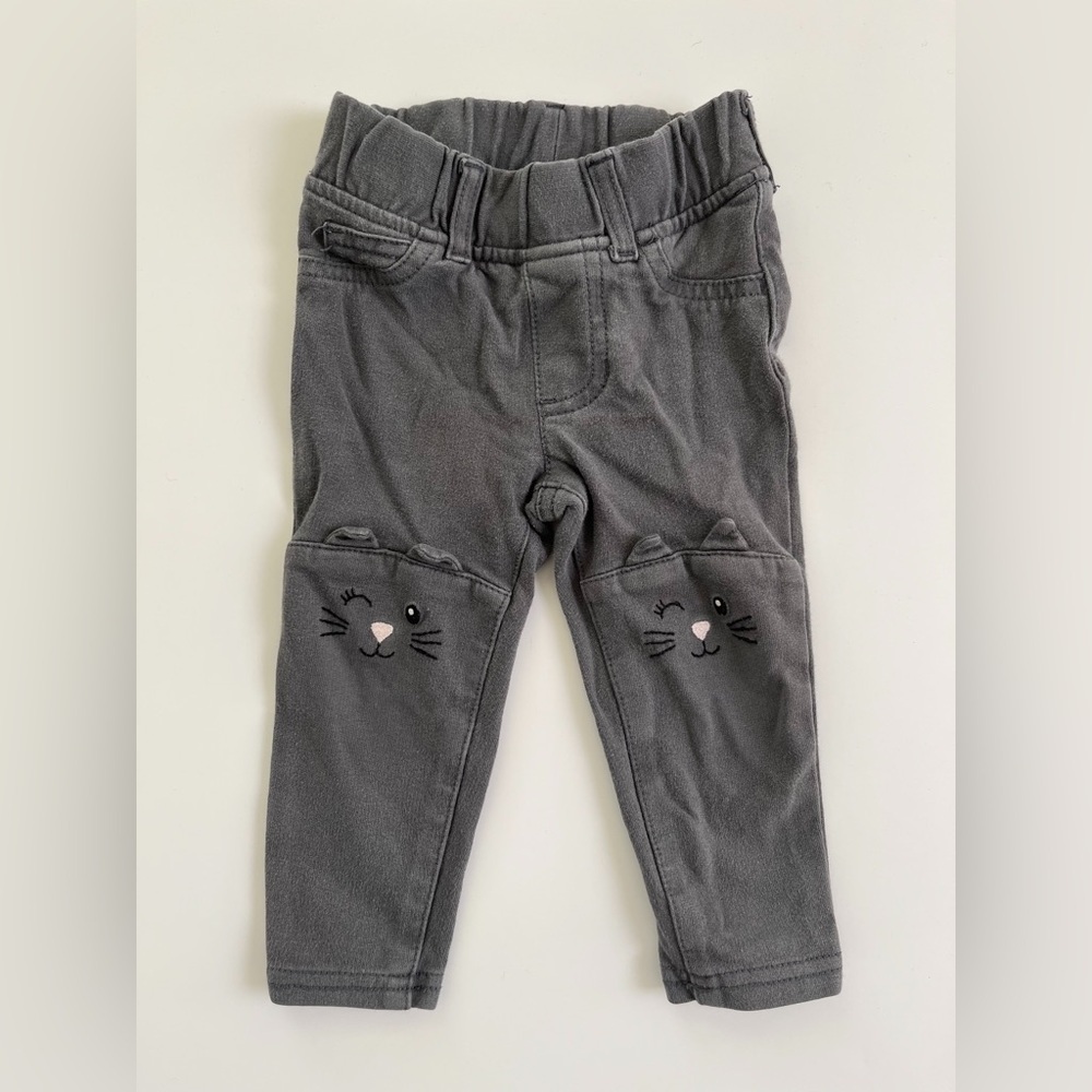 🩵 4/$20 Carter's‎ Gray Cat Face Leggings